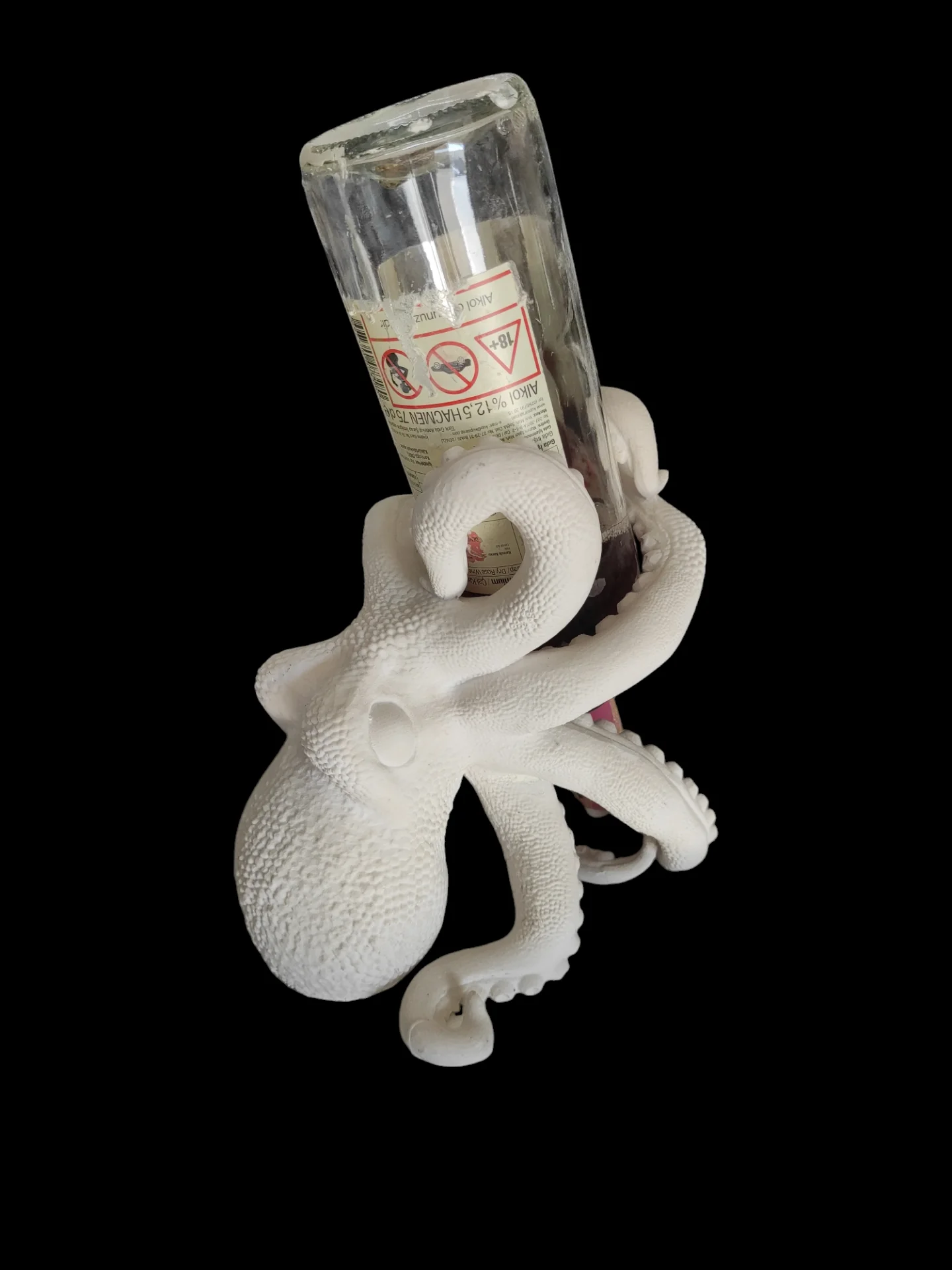 Ahtapot Şaraplık — Heykel - Biblo — 21x20 cm