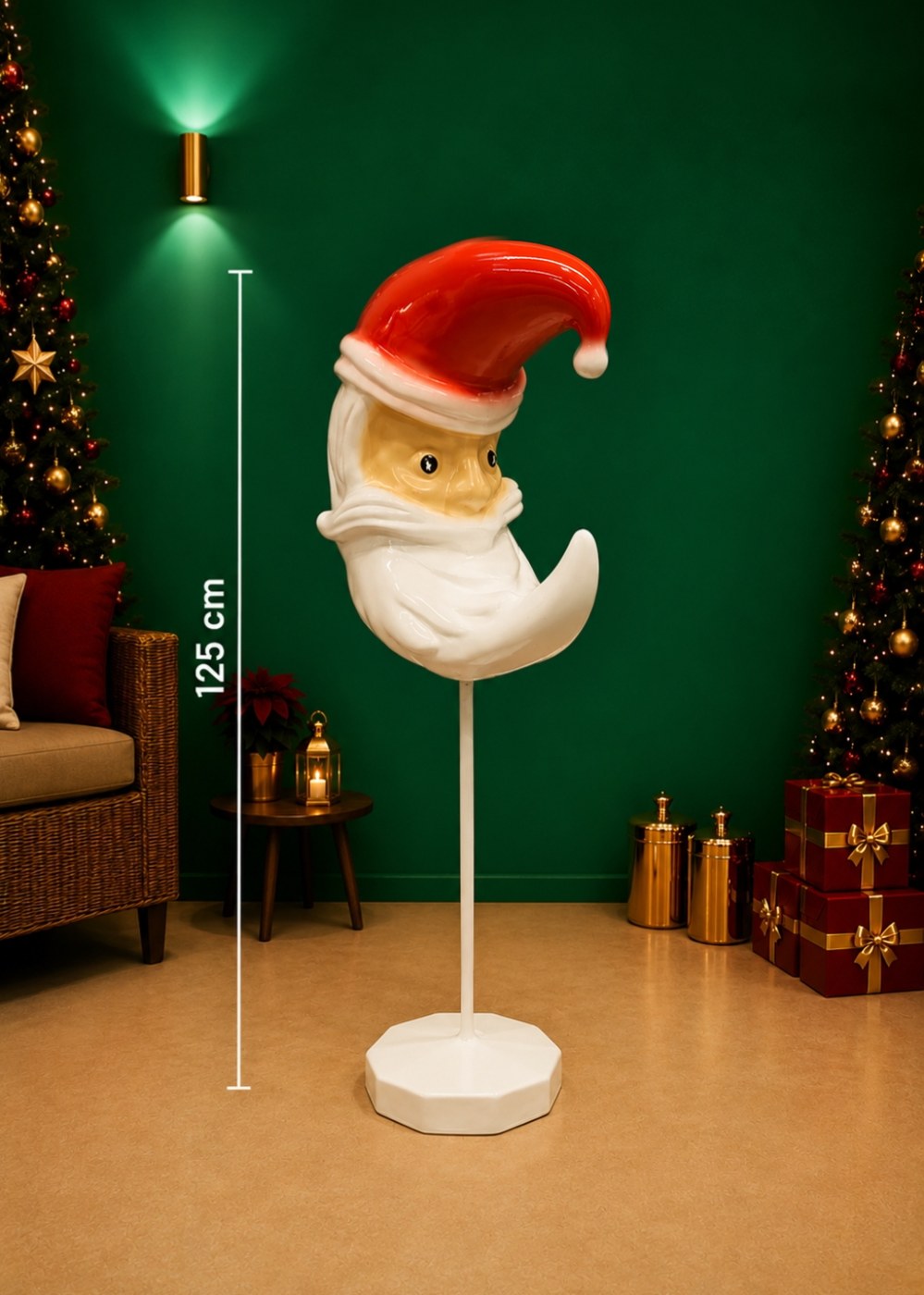 Santa Moon Figure – 125 cm