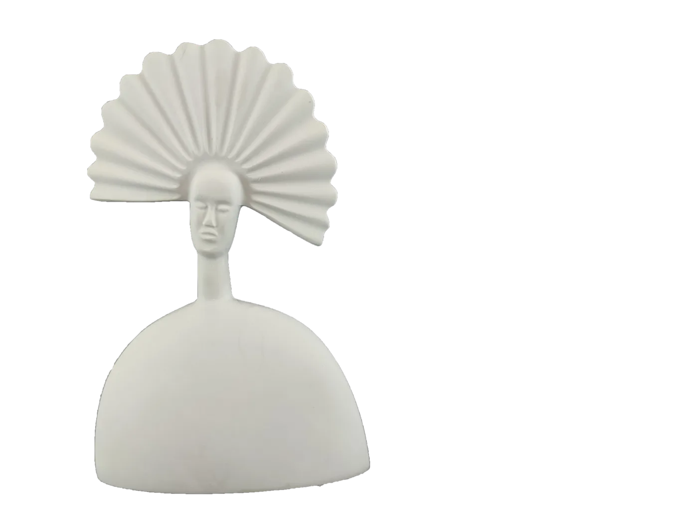 Large Fan-Headed Woman — Abstract Objects — 25X16 CM