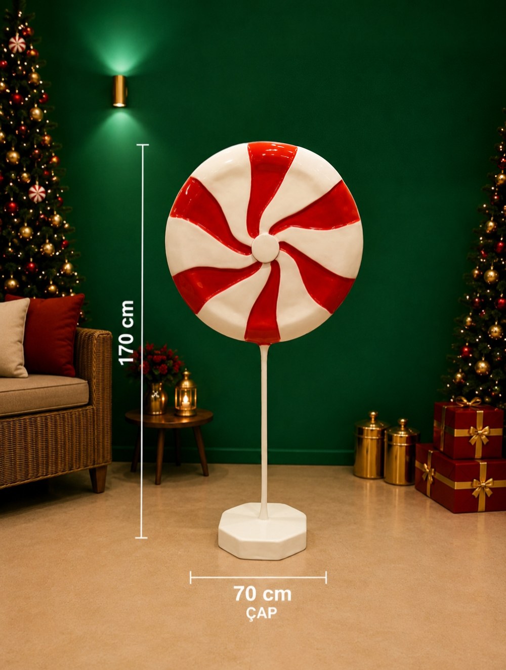 Swirl Peppermint Candy – 170 cm · Ø70 cm