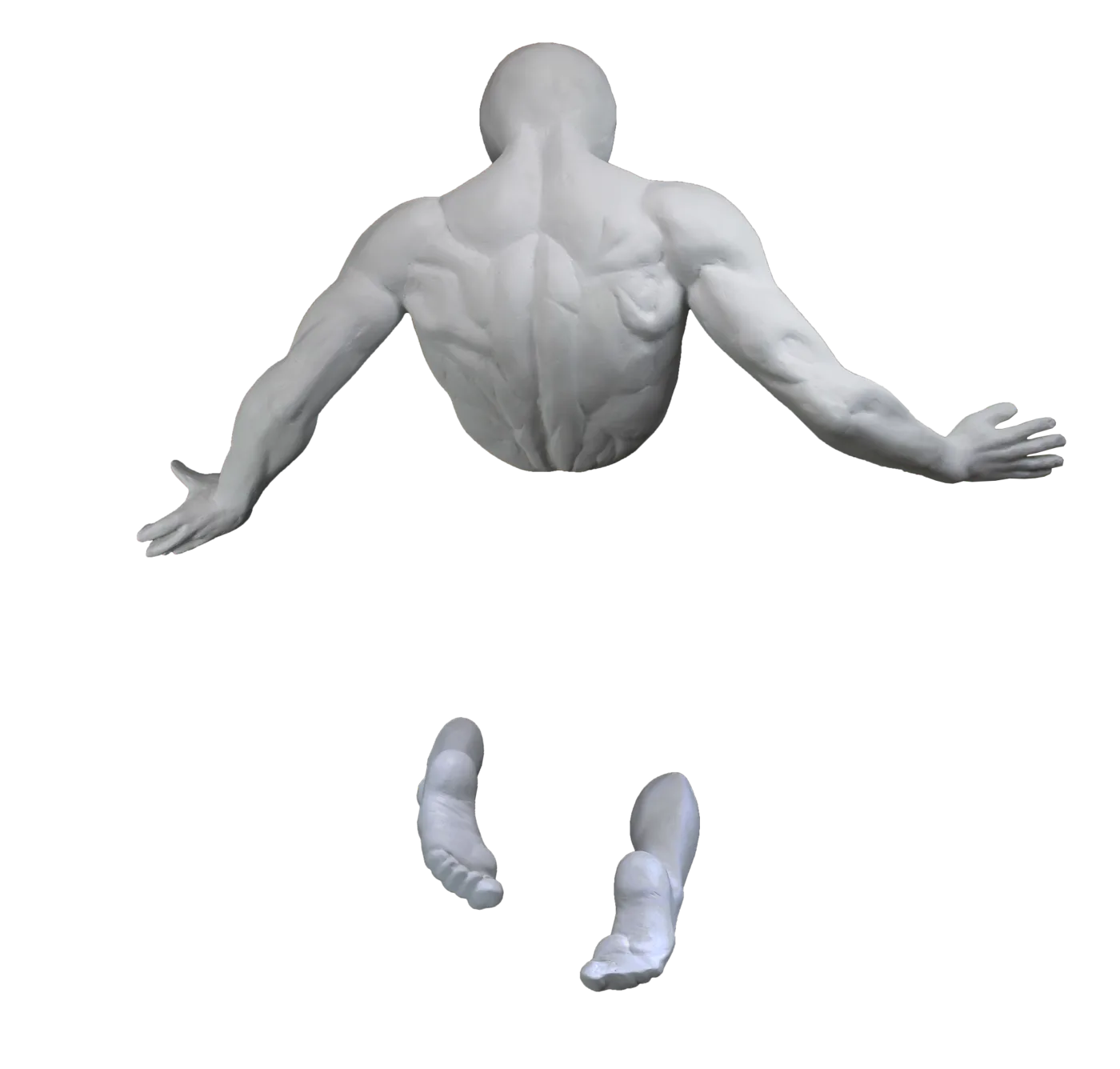 Man Coming Through Wall Large — Sculpture & Figurine — GÖVDE - 138X77 CM SOL AYAK - 38X15 CM SAĞ AYAK - 45X15 CM