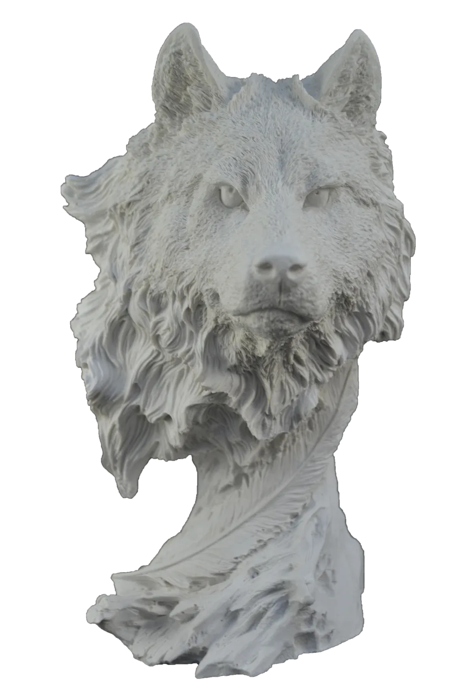 Wolf Bust — Sculpture & Figurine — 29x17 cm