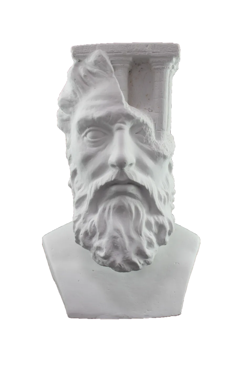 Olimposlu Zeus Büst — Heykel - Biblo — 40x28 cm