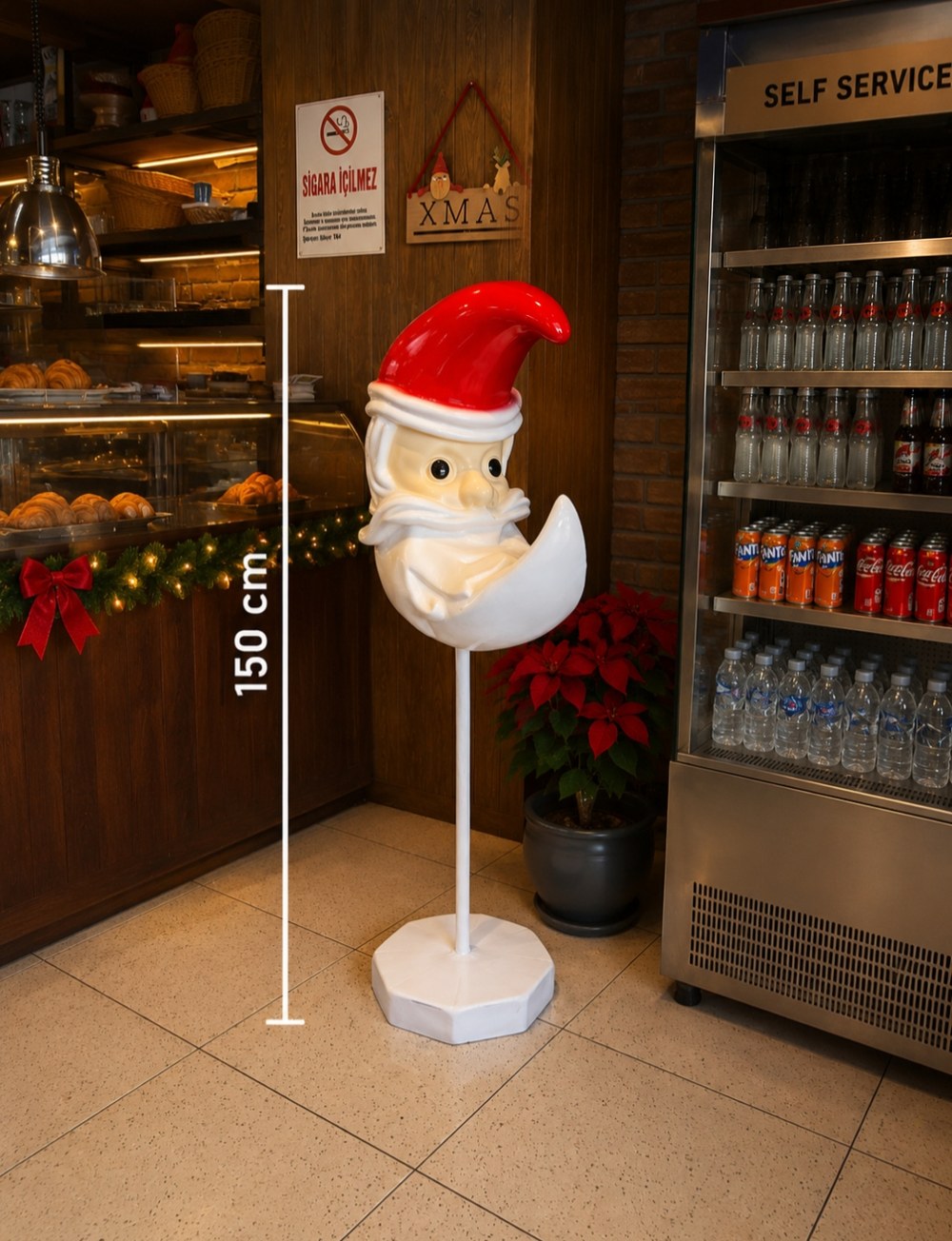 Santa Moon Figure – 150 cm